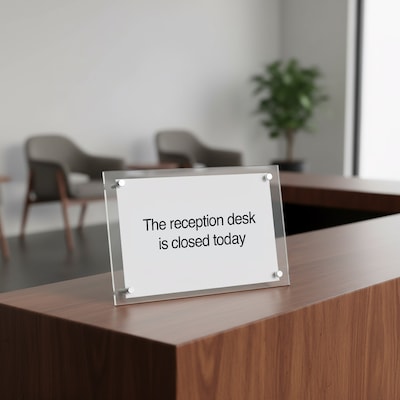 Staples Premium Sign Holder, 8.5" x 11", Clear with Green Edges Acrylic (ST17170/17170)