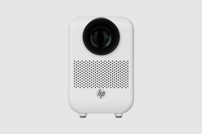 HP CC180 Projector with Roku and 80" Projector, White