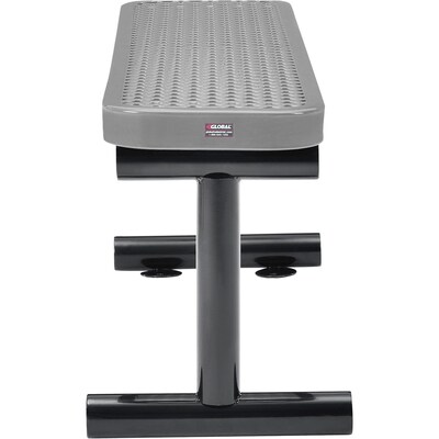 Global Industrial 4' Outdoor Steel Flat Bench, Expanded Metal, Gray (695741GY)