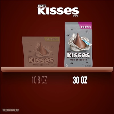 HERSHEY'S KISSES Milk Chocolate Candy Party Pack, 30 oz. (HEC13480)