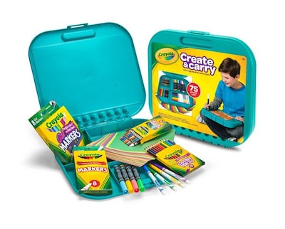 Crayola Create N' Carry 75-Piece Case, Assorted Colors (04-6814)