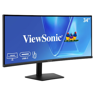ViewSonic 34 Curved UWQHD 120Hz Monitor, Built-In Speaker, Universal Docking Station, Adjustable, H
