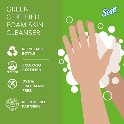 Scott Foaming Hand Soap Refill, Clear, Fragrance Free, 1.2 Liters, 2/Case (91591)