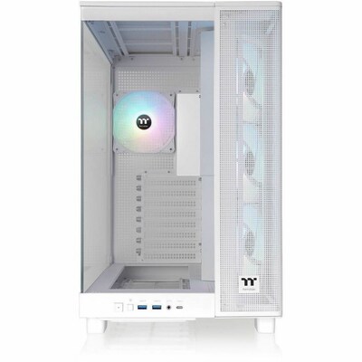 Thermaltake View 380 XL TG ARGB ATX Mid-Tower Computer Case, Snow (CA-11E-00M6WN-00)
