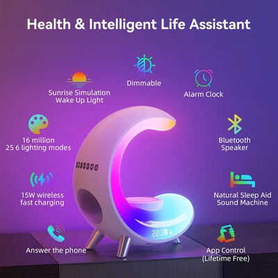 eco4life Smart Atmosphere LED Desk Lamp, White (LL001)
