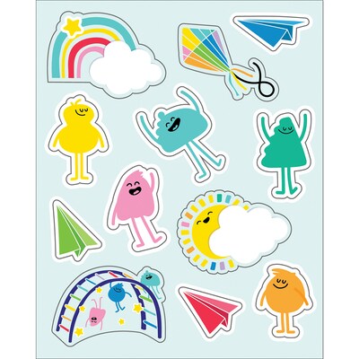 Carson Dellosa Education Happy Place Shape Stickers, Multicolored, 72/Pack, 12 Packs/Bundle (CD-168319-12)