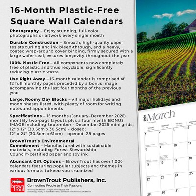 2026 BrownTrout Show Me State Missouri Places 12" x 12" Monthly Wall Calendar (9798330705566)