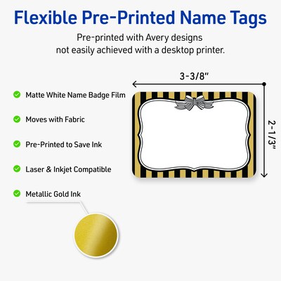 Avery Rectangle Laser/Inkjet Multipurpose Labels, 2-1/3 x 3-3/8, White, 80/Pack (19479370955)