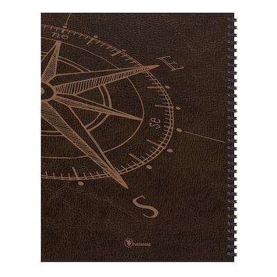 2026-2027 TF Publishing Leathered Compass 9" x 11" Academic Weekly & Monthly Planner, Paperboard Cover (AY27-9702)