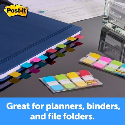 Post-it Tabs, 1 Wide, Solid, Assorted Colors, 88 Tabs/Pack (686-AYPV1IN)