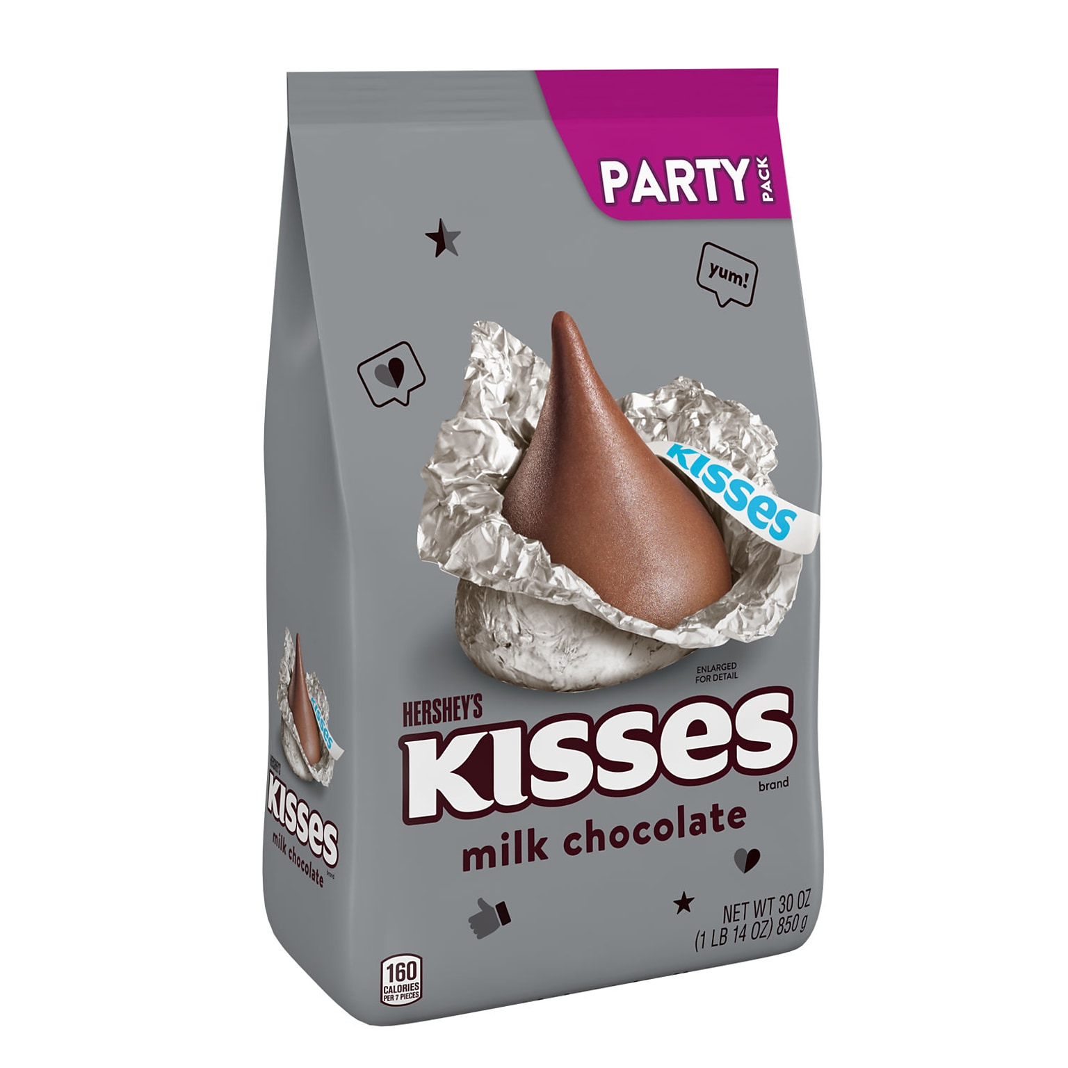 HERSHEYS KISSES Milk Chocolate Candy Party Pack, 30 oz. (HEC13480)
