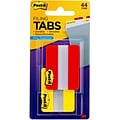 Post-it® Durable Tabs, 2 Wide, Red/Yellow, 44 Tabs/Pack (686-2RY)