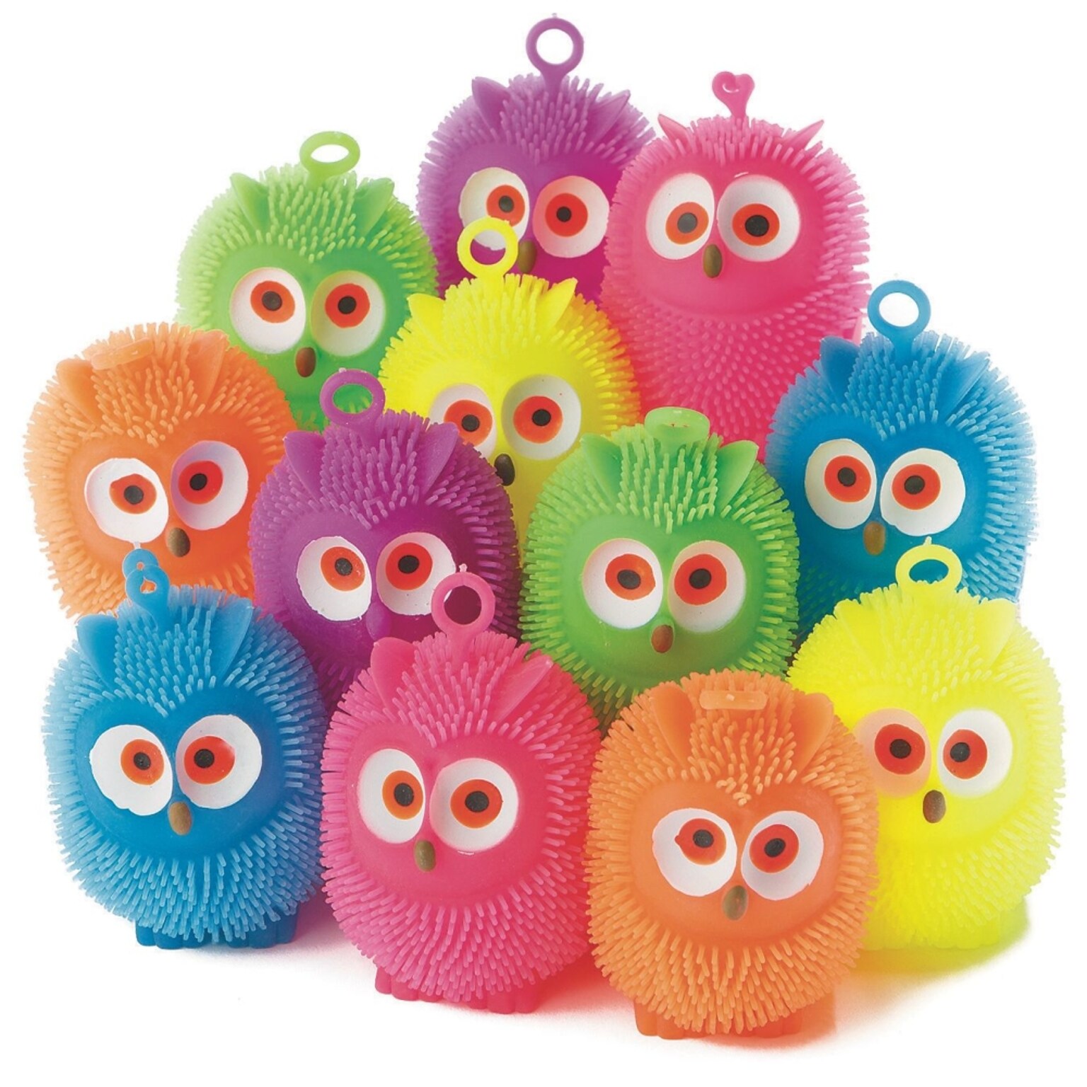 S&S Owl 4 Puffer Balls, 12/Pack (NL111)