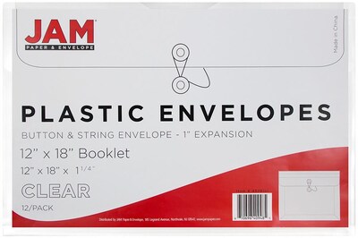 JAM Paper Premium Plastic Document File, Clear, 3/Pack (457B1CLX3)