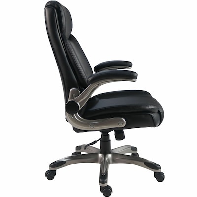Lorell Sera Polyurethane Swivel Manager Chair, Black (LLR63271)