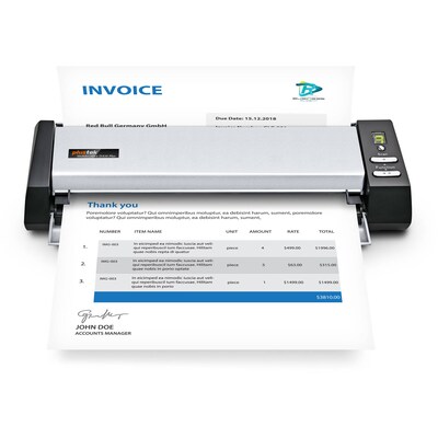Plustek MobileOffice D430 Plus Duplex Portable Card/Document Scanner, Gray (D430PLUS)