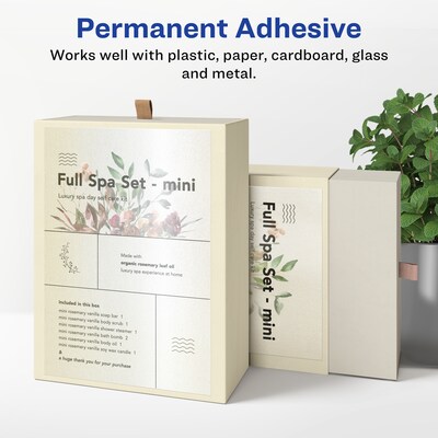 Avery Pearlized Ivory Rectangle Multipurpose Labels, 8.5" x 11", Ivory, 50/Box (94269)