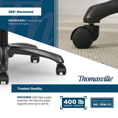 Thomasville Danvers Ergonomic Polyurethane Big & Tall Chair, 400 lb. Capacity, Light Tan (52403-TAN)