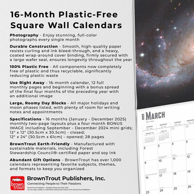 2025 BrownTrout Astronomy 12" x 12" Monthly  Wall Calendar (9781975476519)