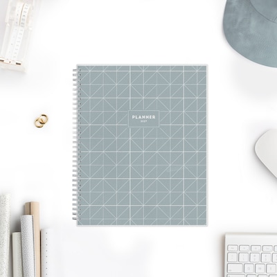 2027 Blue Sky 8.5" x 11" Weekly & Monthly Planner, Gray (161003)