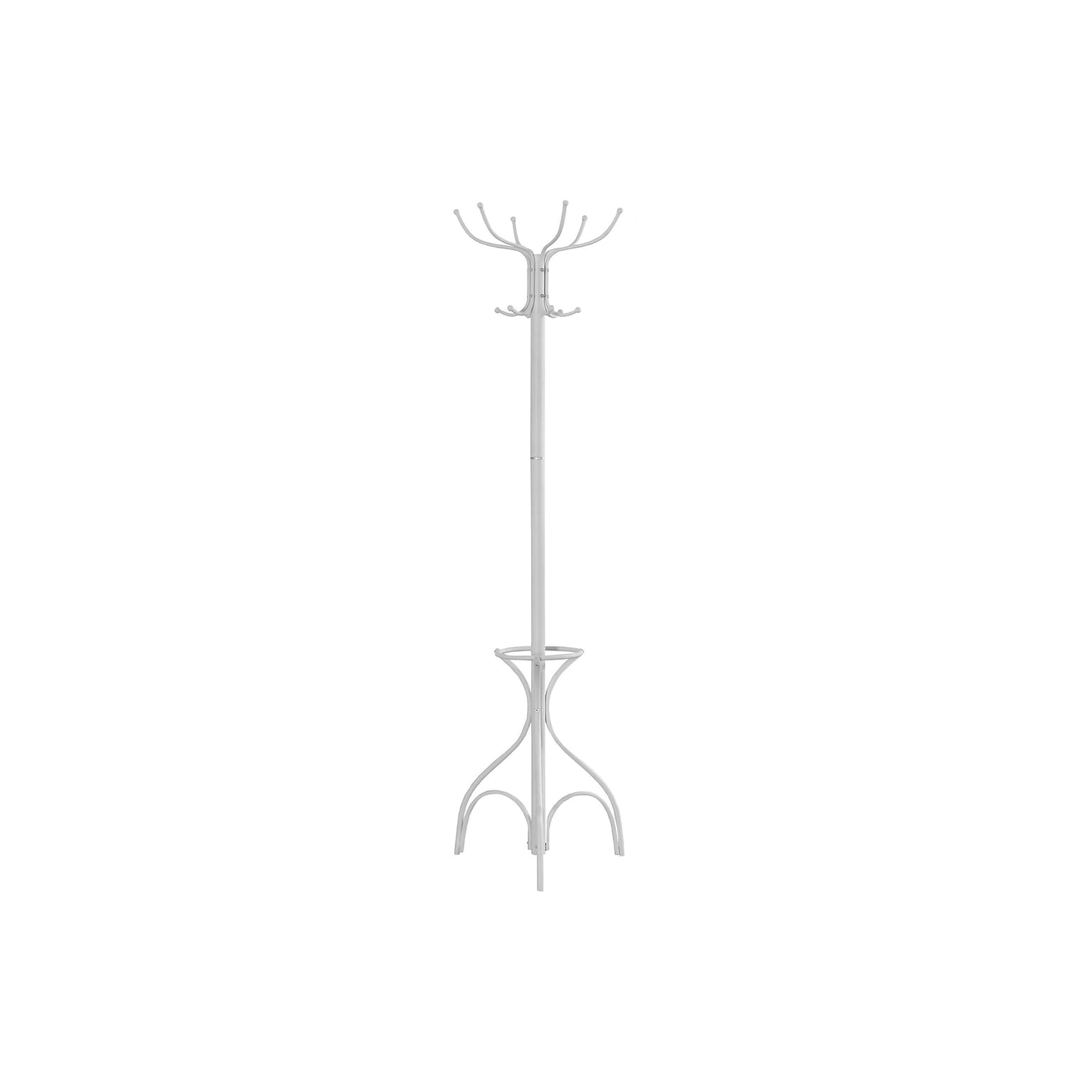 Monarch Specialties Inc. Coat Tree, White, Metal (I 2030)