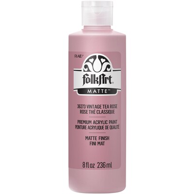 FolkArt Acrylic Paint Matte, 8oz., Vintage Tea Rose, 3/Pack(FLK36273-3)