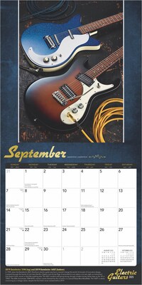 2025 BrownTrout Electric Guitars 12" x 12" Monthly Square Wall Calendar (9781975478360)