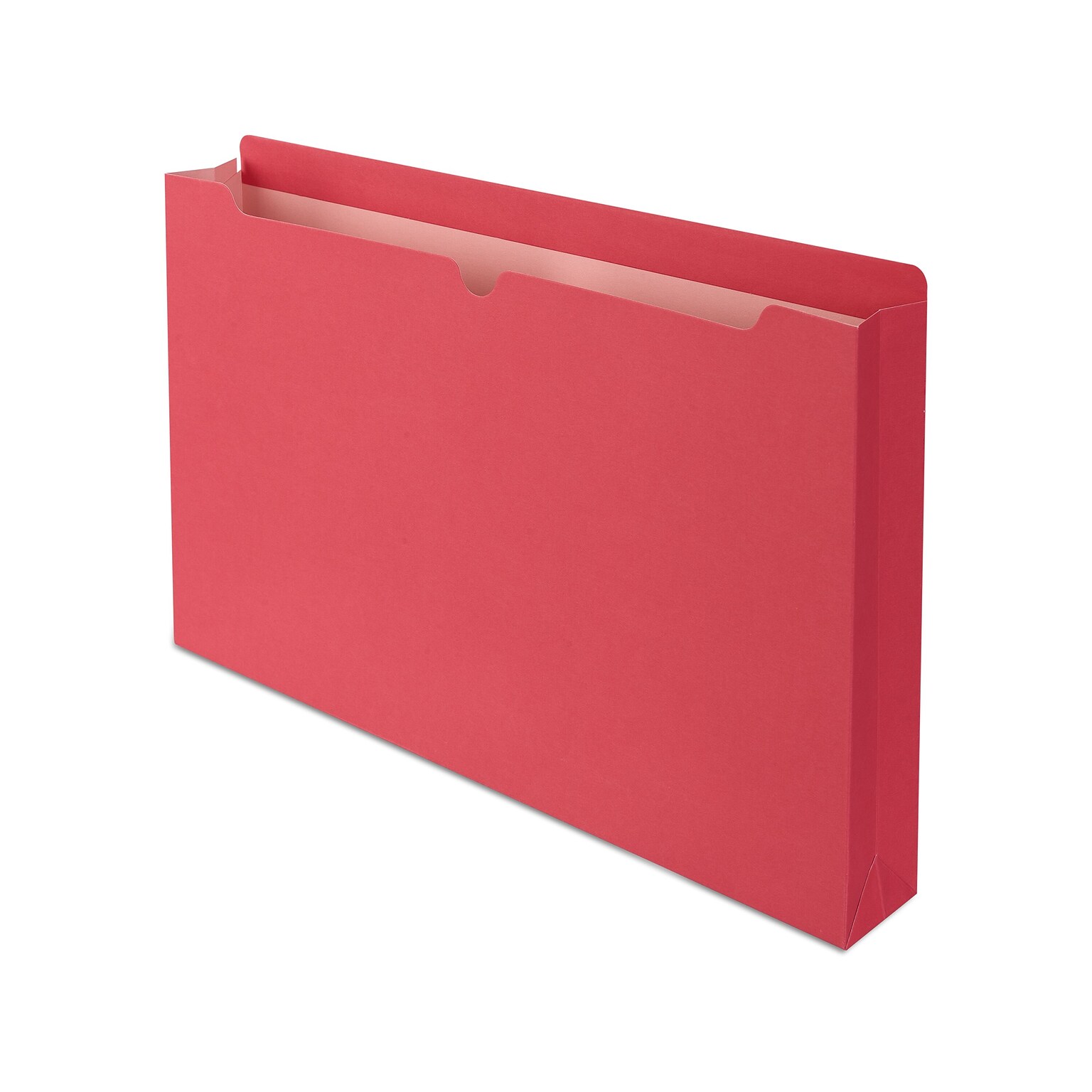 Quill Brand® Reinforced File Jacket, 2 Expansion, Legal Size, Red, 50/Box (74950RD)