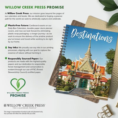 2027 Willow Creek Destinations 6.5" x 8.5" Weekly & Monthly Desk Calendar (64382)