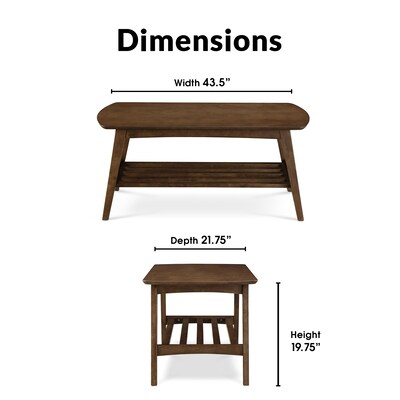 ClickDecor Gaines Coffee Table, Brown (FUTB10128A)