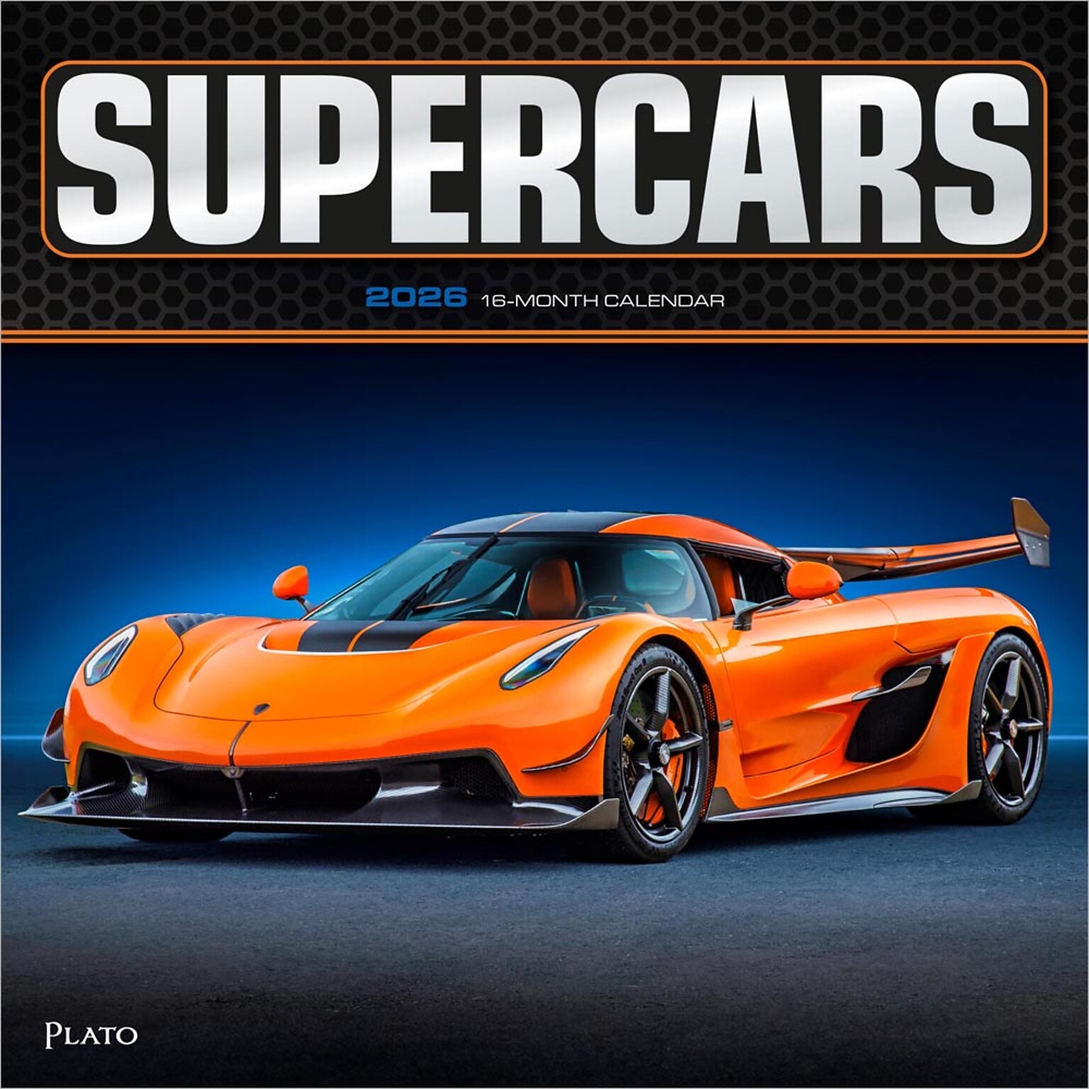 2026 Plato Supercars 12 x 12 Monthly Wall Calendar (9798330706891)