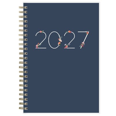 2027 Blue Sky Ashlyn 5 x 8 Calendar Year Weekly & Monthly Standard Planner, Plastic Cover, Navy (143958-27)