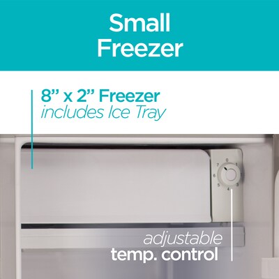Black & Decker Adjustable Temperature Control Refrigerator with Freezer Compartment, 3.2 Cu. Ft., Gray/Silver (BCRK32V)