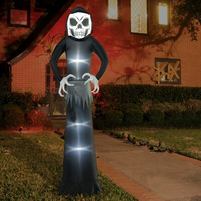 Haunted Hill Farm 12' Prelit Inflatable Reaper (HIGHOST122-L)