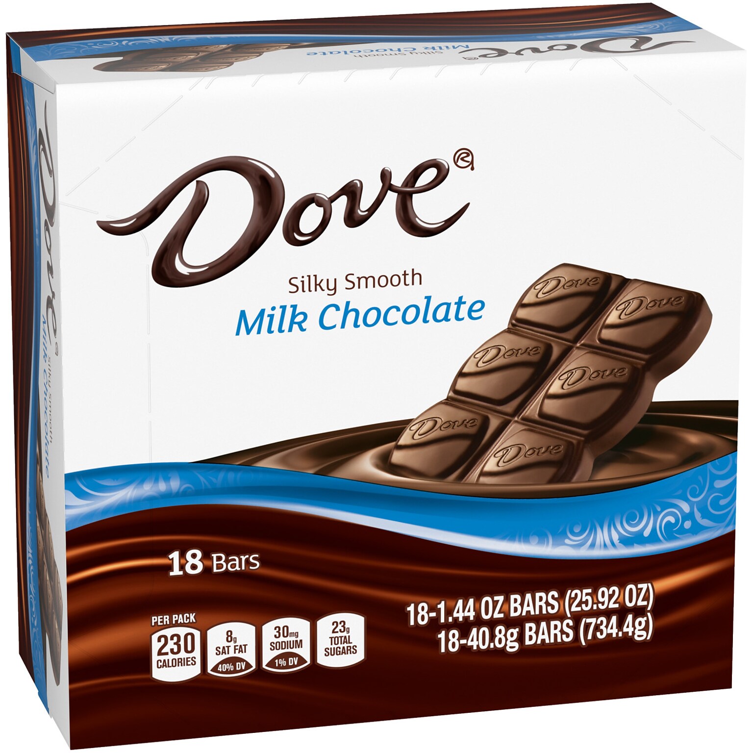 Dove Milk Chocolate Candy Bar, 1.44 oz., 18 Bars/Box (209-00468)