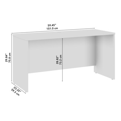 Bush Business Furniture Studio C 60"W Credenza Desk, Natural Elm (SCD360NE)