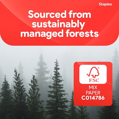 Staples 8.5" x 11" Laser Paper, 32 lbs., 98 Brightness, 500/Ream (85047 / 86047)