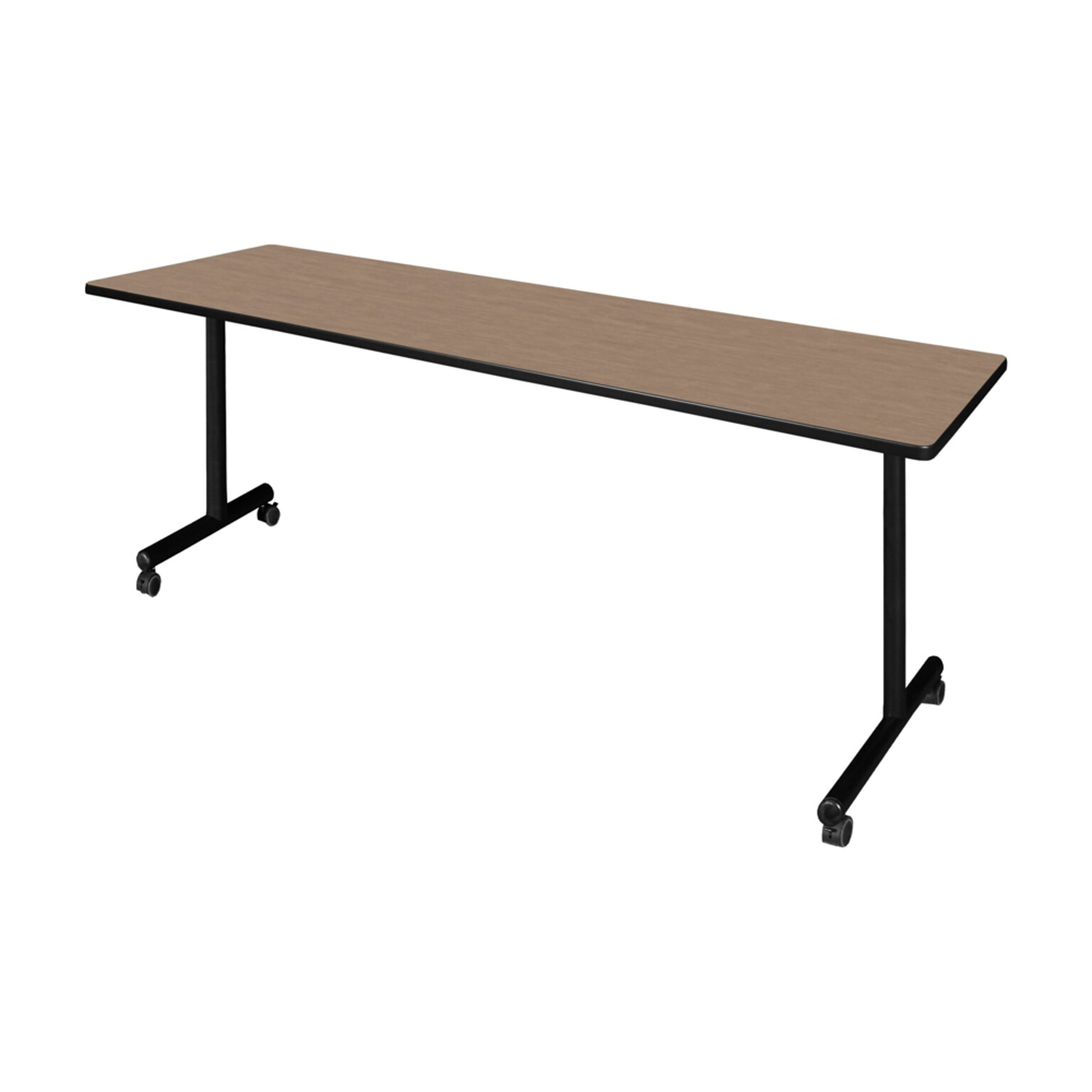 Regency Kobe Mobile T-Base Training Seminar Table, 84 x 24, Noble Oak (MKTRCC8424NO)