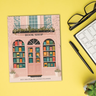 2026-2027 Willow Creek 7.5" x 9.5" Academic Weekly & Monthly Planner, Bookshop of Dreams (65471)