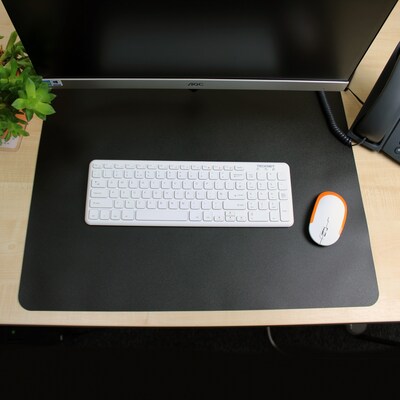 Floortex Desktex Vinyl Desk Pad, 36" x 20", Black (NCDMFLVS0017)