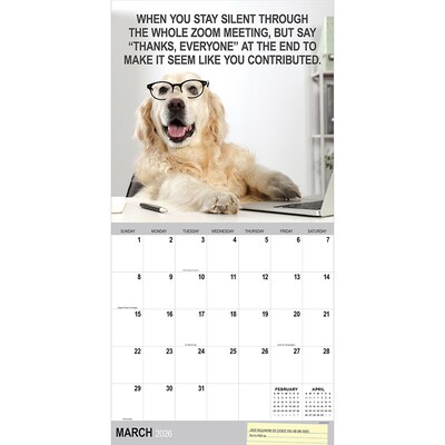 2026 TF Publishing Desk Dogs 12 x 12 Monthly Wall Calendar (26-1052)
