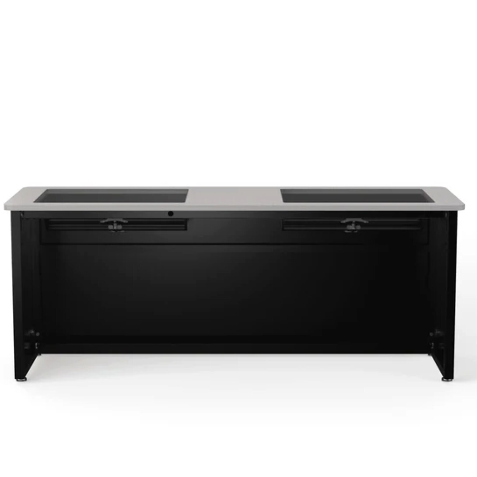 VersaDesk 72W Downview Computer Desk, Grey/Black (DV7224-BG)
