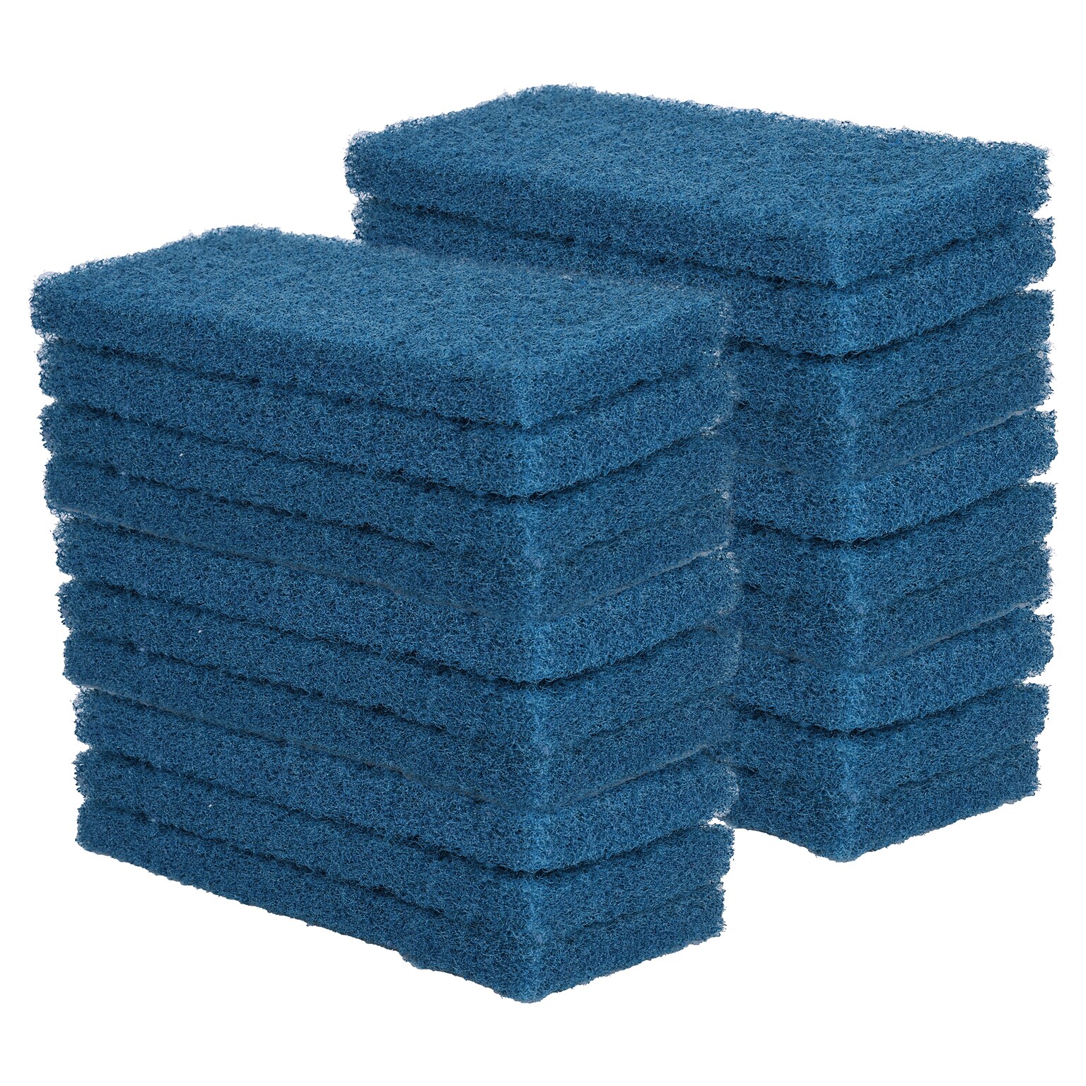 BISON LIFE Medium Duty Scouring Pad, Blue, 20 Pads/Pack (BPKH-MSCP-BL-20)