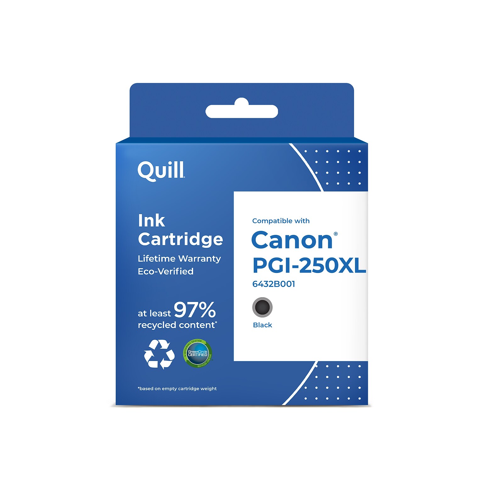 Quill Brand® Compatible Black High Yield Ink Cartridge Replacement for Canon PGI-250XL (6432B001) (Lifetime Warranty)