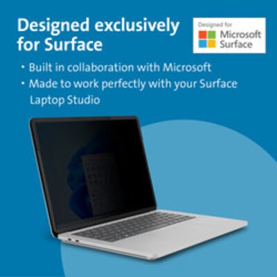 Kensington MagPro Elite Anti-Glare Privacy Screen for 14.4" Surface Laptop Studio, 3:2 (K51701WW)