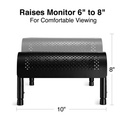 Staples TECH Adjustable Stand, Up to 24" Monitor, Black (29008)