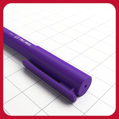 TRU RED™ Quick Dry Gel Pens, Fine Point, 0.5mm, Blue, Dozen