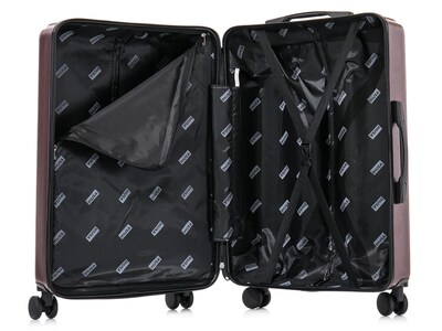 InUSA Drip Polycarbonate/ABS 3-Piece Luggage Set, Wine (IUDRISML-WIN)