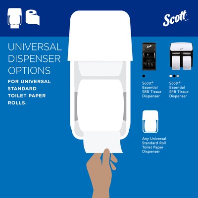 Scott Professional Recycled Toilet Paper, 2-ply, White, 550 Sheets/Roll, 40 Rolls/Case (48040)