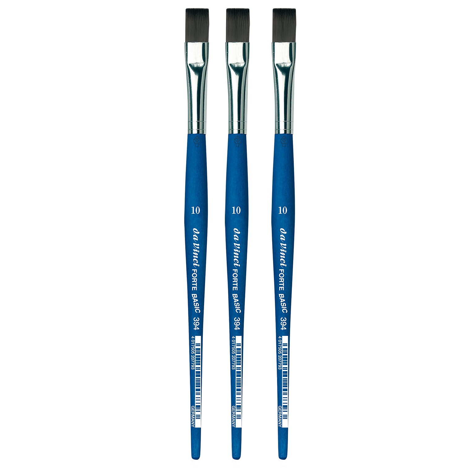 da Vinci FORTE BASIC Acrylic Synthetic Student Flat Brush, 3 /Pack (DVXVA39410-3)